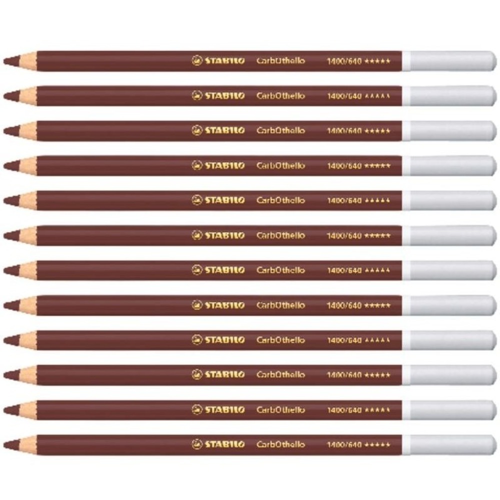 STABILO CarbOthello Pastel Pencils 12 Pack 1400/640 Caput Mortuum Violet‎